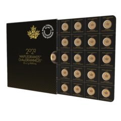 2022 25x1 Gram Canadian Gold Maplegram25™ Coin Sheet - in Assay