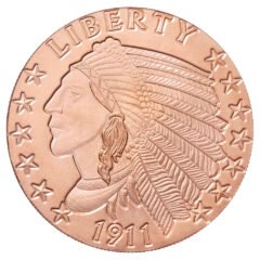 Incuse Indian 1 oz Copper Round - Osborne Mint