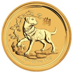 2018 Australian Lunar Year of the Dog Gold Coin 1/4 oz