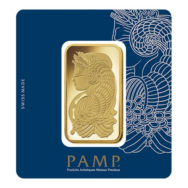 Pamp Suisse 100 Gram Gold Fortuna Bar Reverse