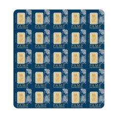 Pamp Suisse Sheet of 25 1 gram Gold Multigram Set