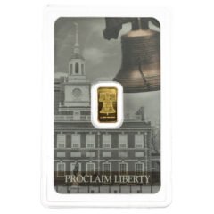 SD Bullion Proclaim Liberty 1 Gram Gold Bar - In Assay
