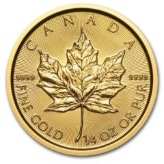 2015 Canadian Gold Maple Leaf - .9999 Fine Gold - 1/4 oz