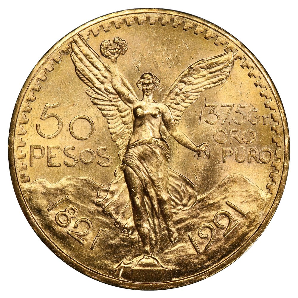 Random Gold 50 Pesos Obverse