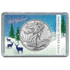 American Silver Eagle Case - Happy Holidays (Reindeer)