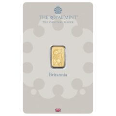 1 gram British Gold Britannia Bar - In Assay