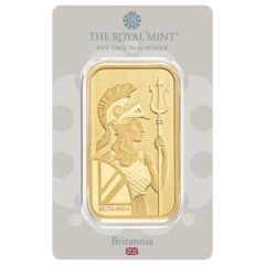 50 gram British Gold Britannia Bar - In Assay