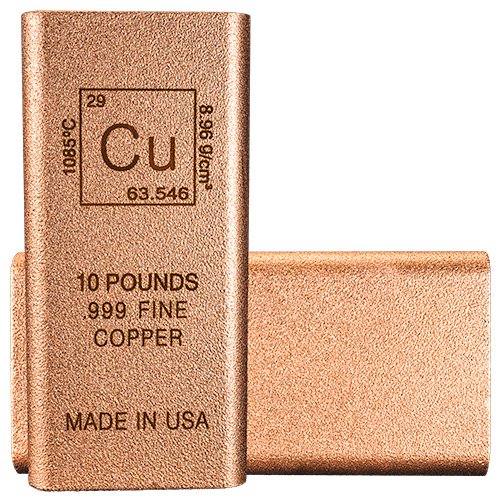 Chalcolithic Metals Copper Element 10 Pound Bar 696 Front And Back 500x500
