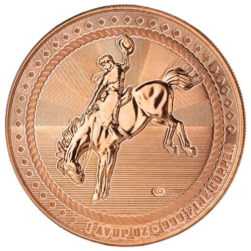 Csccowboyround 1 Sc Copper Cowboy 1 Oz Round Front