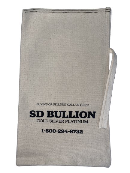 Empty Sd Bullion 90 Silver Canvas Bag 500 Face