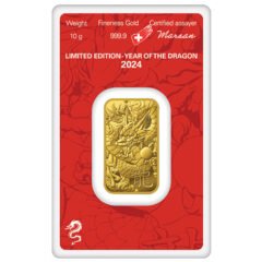 10 Gram Argor-Heraeus Year of the Dragon Gold Bar
