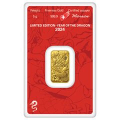5 Gram Argor-Heraeus Year of the Dragon Gold Bar