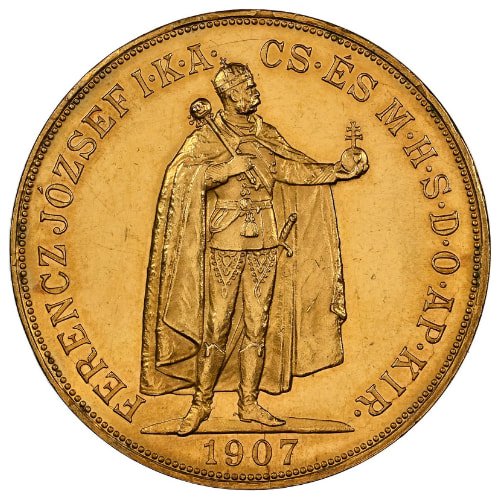 Gaukorona 09802 Hungary Gold 100 Korona Restrike Obverse