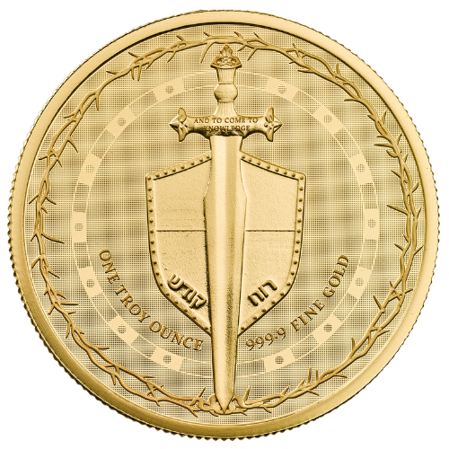 Gbr25sword 1 2025 Br Gold Sword Of Truth 1 Oz Coin Reverse