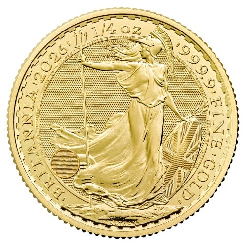 Gbr26brit 025 2026 Br Gold Britannia 1 4 Oz Coin Reverse