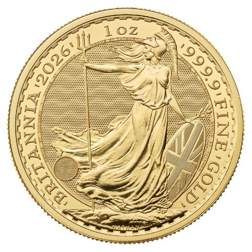 Gbr26brit 1 2026 Br Gold Britannia 1 Oz Coin Reverse