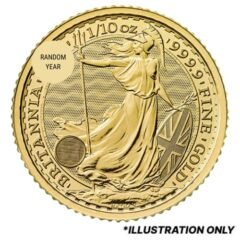 1/10 oz Gold Britannia Coin - Random Year