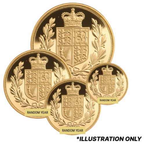 Gbrsovereignsetincaps 2.0009 Br 4 Coin Gold Sovereign Set In Capsules Set