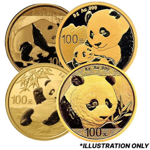 Gchpanda 8g Ch Gold Panda 8 Gram Coin Random Year Obv