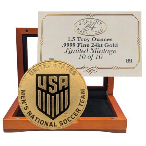 Ghmusmenssoccermedal 1.5 Hm Us Men S National Soccer Team 1.5 Oz Gold Medal W Box And Coa Merge Main