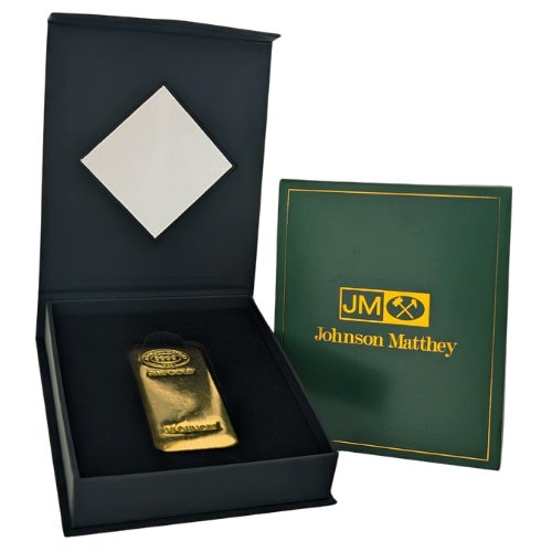 Gjmbarpoured 10 10 Oz Johnson Matthey Poured Gold Bar Small