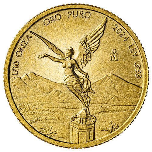 Gmx24libertad 010 2024 Mx Gold Libertad 1 10 Oz Coin Obverse