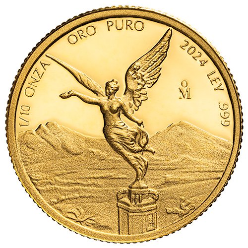 Gmx24libertad 010p 2024 Mx Gold Libertad 1 10 Oz Proof Coin Obverse