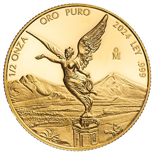 Gmx24libertad 05p 2024 Mx Gold Libertad 1 2 Oz Proof Coin Obverse