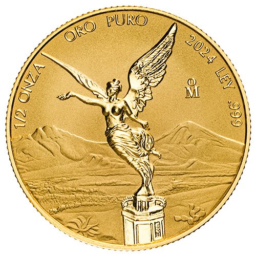 Gmx24libertad 05rp 2024 Mx Gold Libertad 1 2 Oz Reverse Proof Coin Obverse