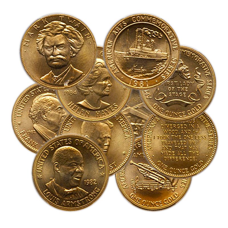 Gold Commemorative Arts 1oz Medal Random