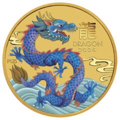 2024 1/20 oz Year of the Dragon Colored Gold Coin - Lunar Series III