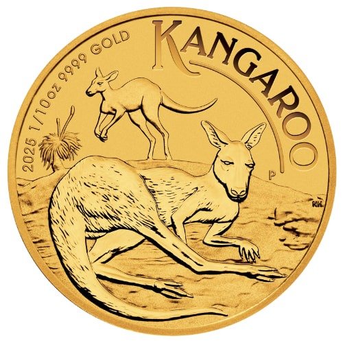 Gpe25kang 010 2025 Pe Gold Kangaroo 1 10 Oz Coin Reverse