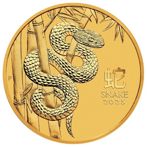 Gpe25lunarsnake 10 2025 Pe Gold Lunar Series Iii Year Of The Snake 10 Oz Coin Reverse