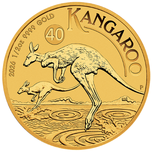 Gpe26kang 05 2026 Pe Gold Kangaroo 1 2 Oz Coin Reverse
