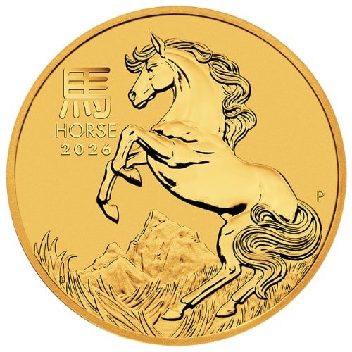 Gpe26lunarhorse 2 2026 Pe Gold Lunar Series Iii Year Of The Horse 2 Oz Coin Reverse