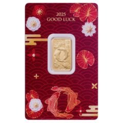 2025 5 Gram Good Luck Koi Fish Gold Bar