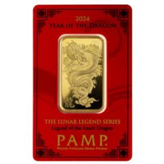 2024 1 oz Azure Dragon Gold Bar - Lunar Legends Series