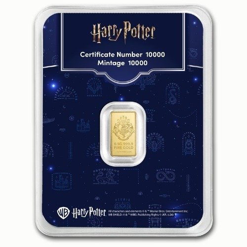 Gpsharrypotter25th 05g Ps Gold Harry Potter 25th Anniversary 0.5 Gram Bar Back