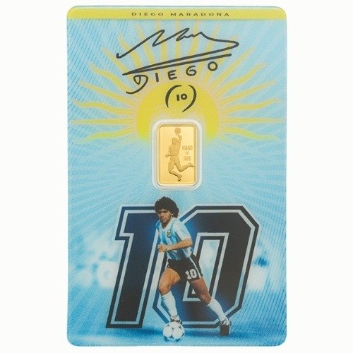 Gpsmaradonabar 1g Ps Gold Maradona 1 Gram Bar In Assay Front