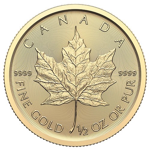 Grc24maple 05 2025 1 2 Oz Canadian Gold Maple Leaf Coin Reverse 1