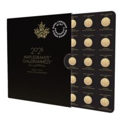 2025 25 x 1g Canadian Gold Maplegram25™ Coin Sheet