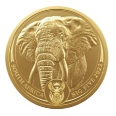 2022 1 oz South African Gold Elephant Coin - Big 5 Series