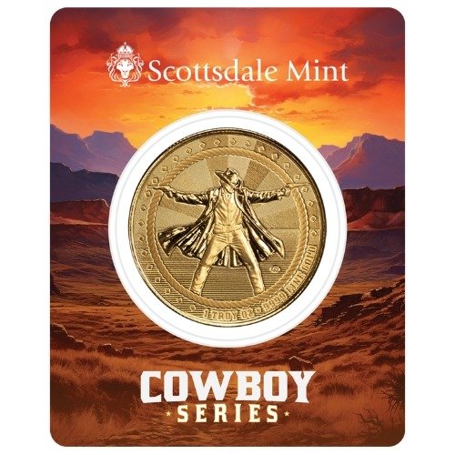 Gsccowboygunslinger 1 Sc Gold Cowboy Series The Gunslinger 1 Oz Round Cardfront