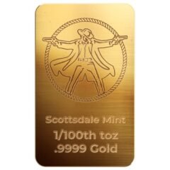 1/100 oz The Gunslinger Gold Bar - Cowboy Series