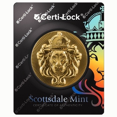 Gscstackerround 1 Sc Gold Lion Stacker 1 Oz Round Frontcard