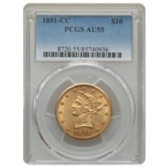 1891-CC PCGS AU-55 $10 Liberty Eagle Gold Coin