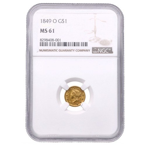 Gus1libertytype11849ongcms61 004837 1849o Us Goldliberty 1 Ngc Ms61 Type1 1 Us Mint Gold Obv 500x500 1
