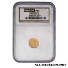 NGC AU-53 $1 Indian Princess Liberty Head Gold Coin Type II - Random Year