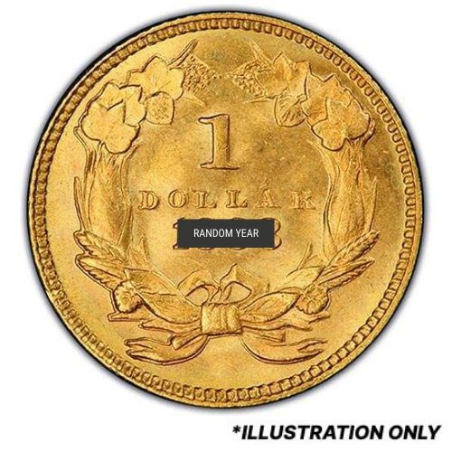 Gus1libertytype3bu 004837 Us Gold Liberty 1 Bu Type Iii Random Year Reverse