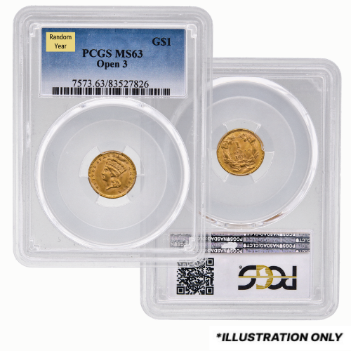 Gus1libertytype3ms63 004837 Us Gold 1 Liberty Type3 Ngcpcgs Ms63 Randomyear Obv Rev 500x500 1